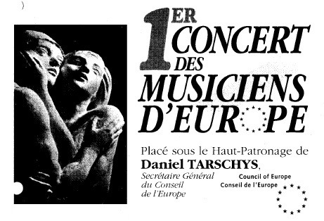 Affiche du premier concert de l'orchestre